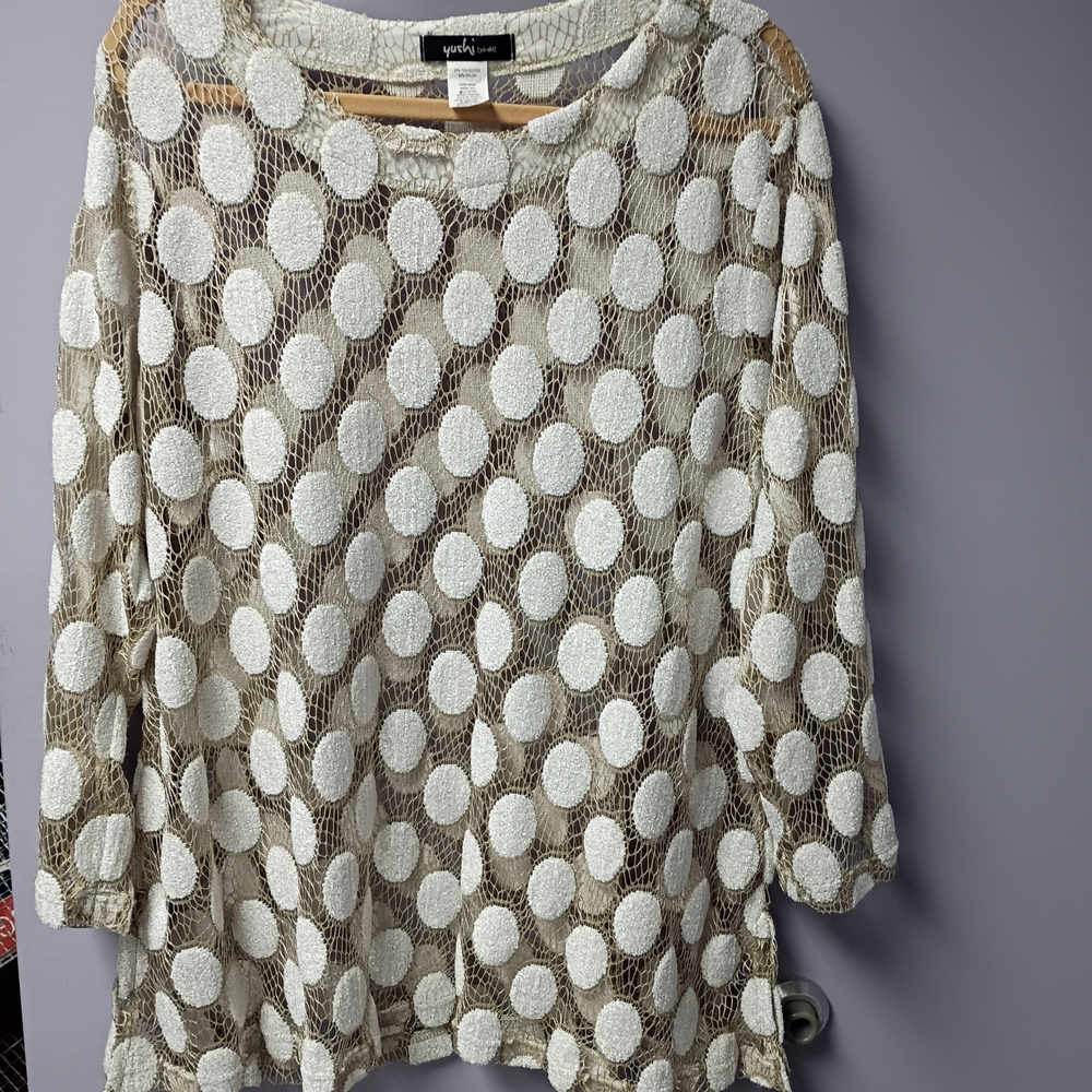 Spring Women Polka Dot Blouse - White
